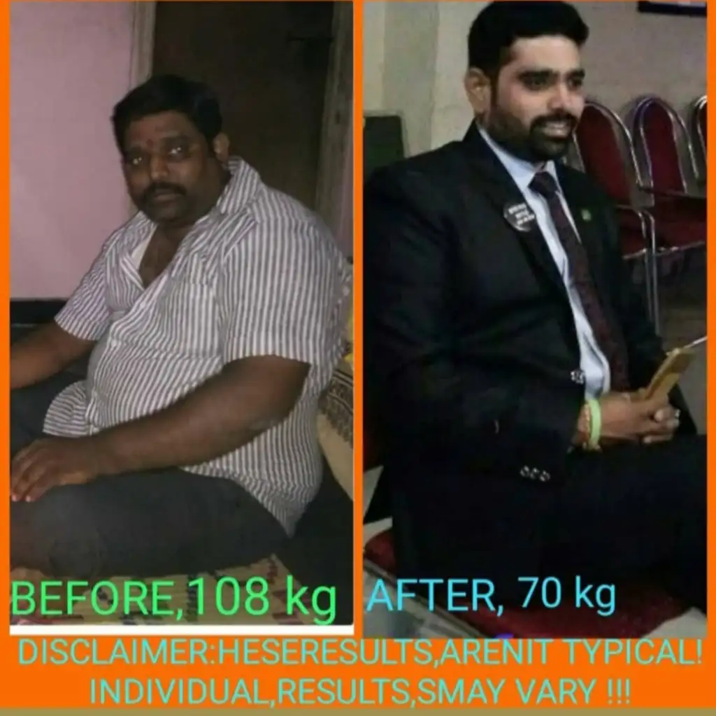 Incredible 38kg weight loss transformation by Coach Krishna Mohan